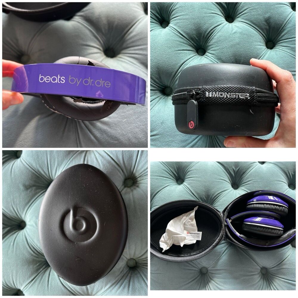 Beats By Dr. Dre Monster On-Ear Headphones Purple *READ DEScription/Post